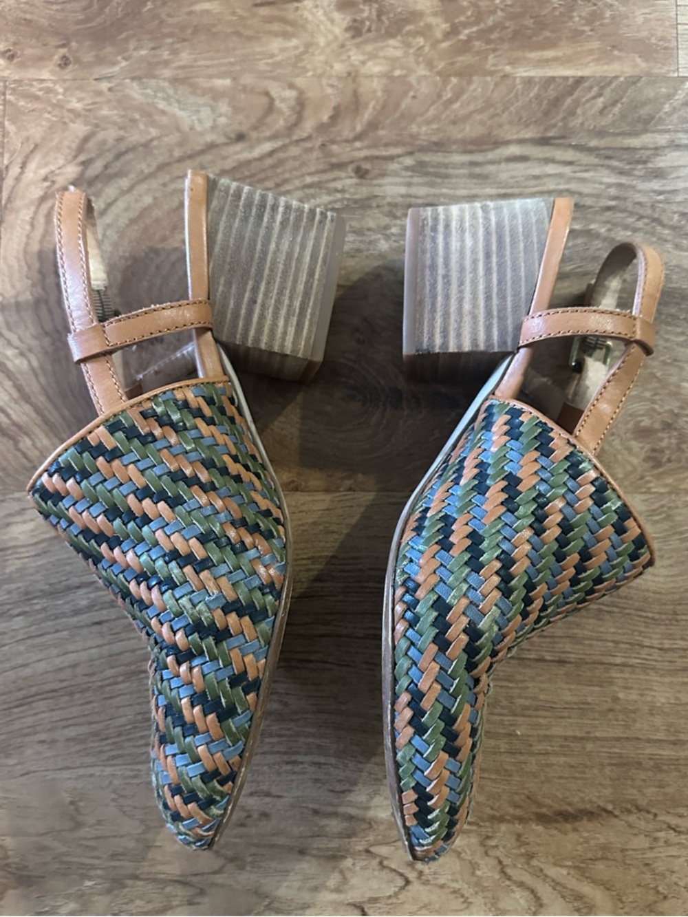 Madewell Woven Slingback Heels Size 7